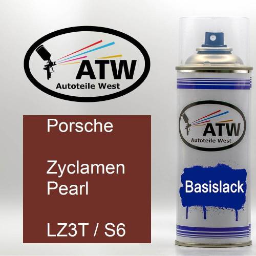 Porsche, Zyclamen Pearl, LZ3T / S6: 400ml Sprühdose, von ATW Autoteile West.
